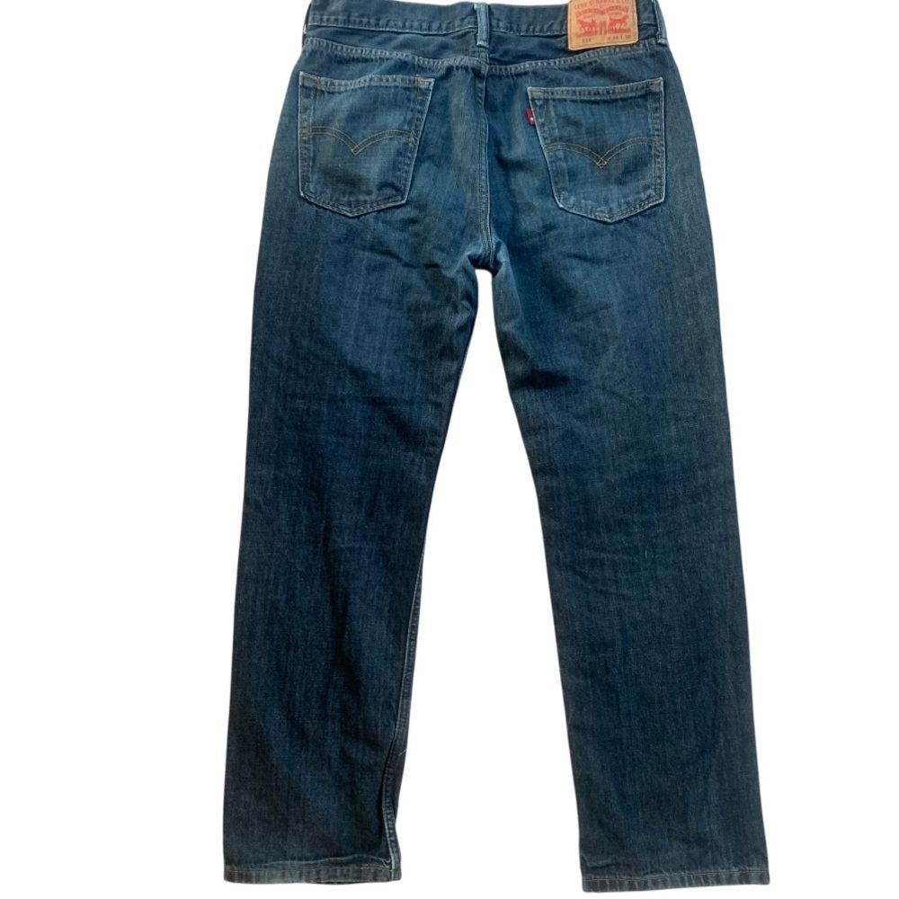 Levi's 514 Jeans Straight Leg 5-Pocket Blue Cotton Denim Mens Size 34x30